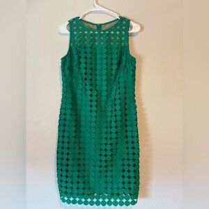 Ralph Lauren Green Circle Pattern Mini Dress